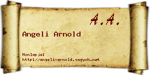 Angeli Arnold névjegykártya